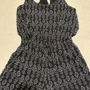 Xhilaration Black and White Patterned Romper